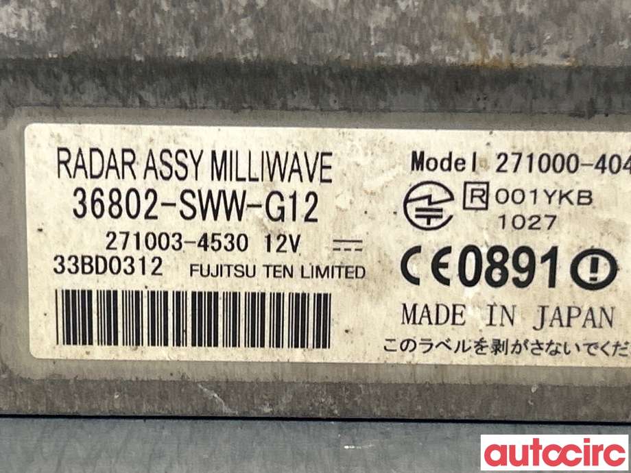 Sensor radar til Honda CR-V 2007-2012 (Type III)  (HONDA|36802SWWG11)