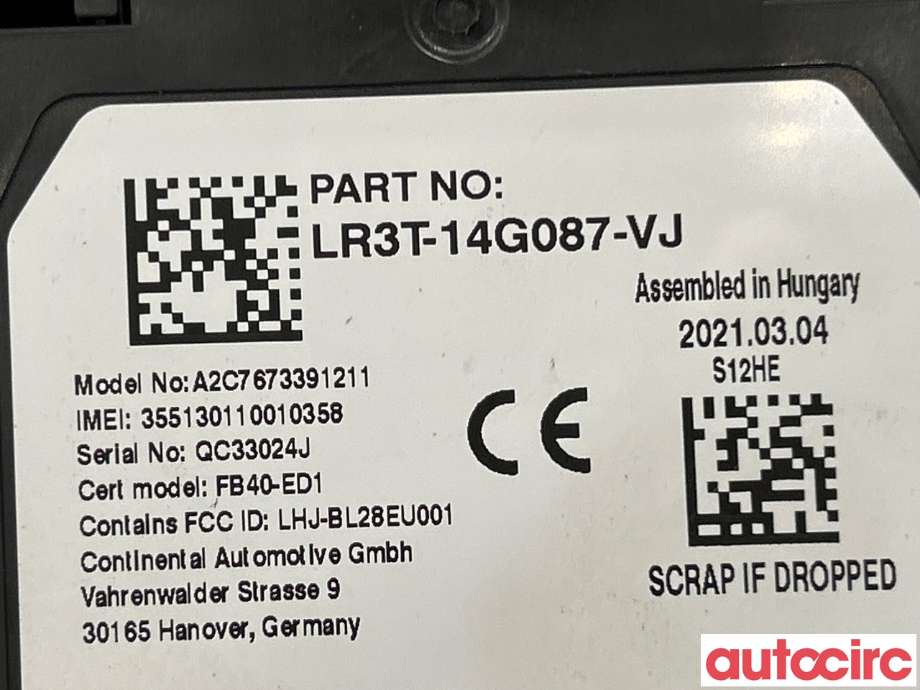 Styreenhet bluetooth til Ford Transit Custom 2013-2023 (Type I)  (FORD|2694691)