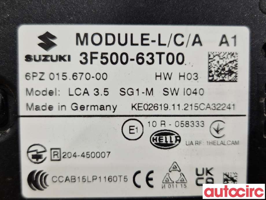 Sensor radar til Suzuki SX4 S-CROSS 2013-->> (Type II)  (SUZUKI|3F500-63T00|3F500-63T00-000)