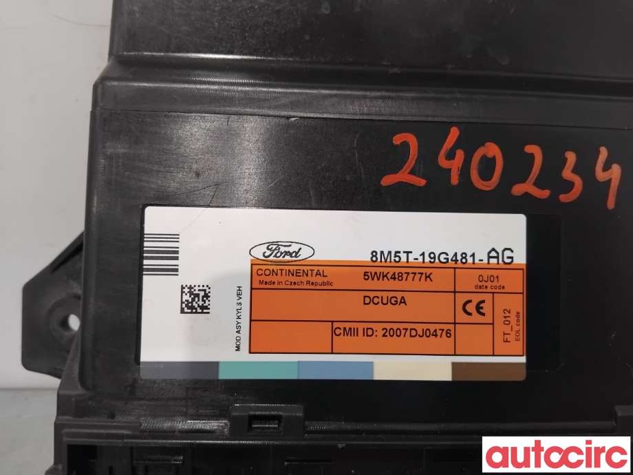 Styreenhet nøkkelfri/keyless til Ford Kuga 2008-2012 (Type I)  (FORD|1701359|5WK48777K|8M5T-19G481-AG)