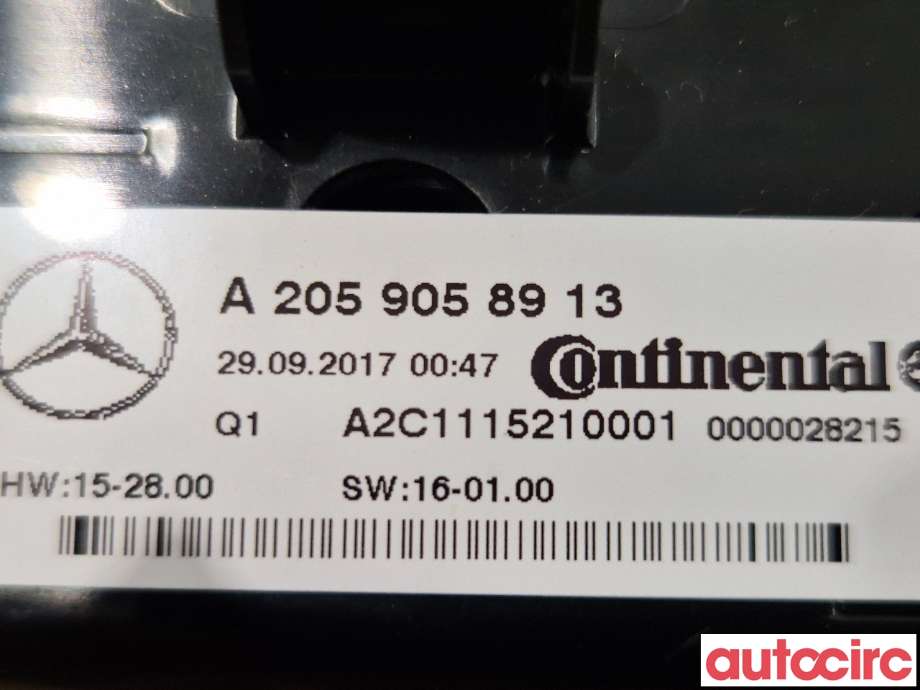 Varmeapparat betjening til Mercedes C-Klasse 2018-2021 (Fase 2) (W205) (W205) (MERCEDES|A2059058913|A2059054315)