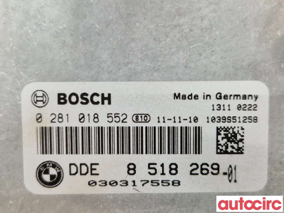 Styreenhet motor til BMW 3-Serie 2005-2011 (E90/E91/E92/E93) (E90/E91/E92/E93) (BMW|13618519668|0281018552|8518269)