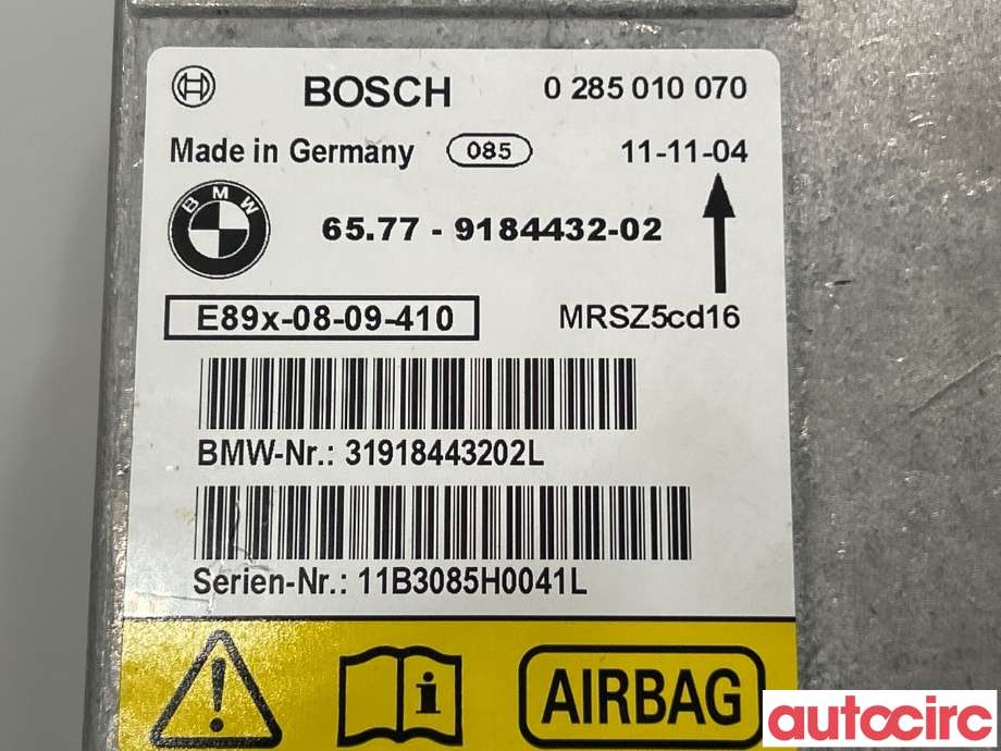 Airbag elektronikk til BMW 3-Serie 2005-2011 (E90/E91/E92/E93) (E90/E91/E92/E93) (BMW|65779184432)