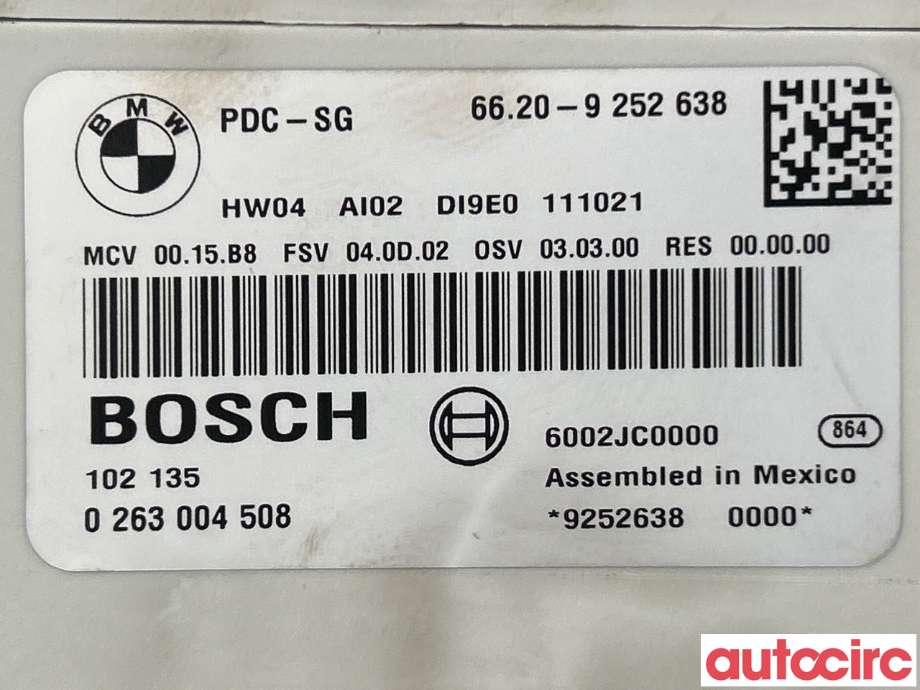 Styreenhet parkering til BMW 3-Serie 2005-2011 (E90/E91/E92/E93) (E90/E91/E92/E93) (BMW|66209252638)
