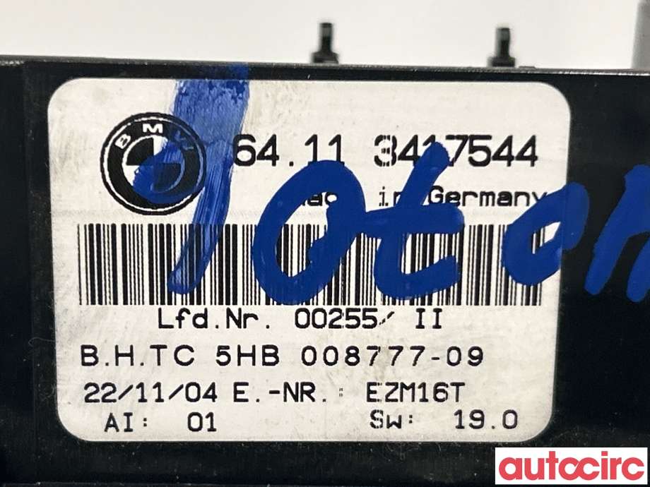Varmeapparat betjening til BMW X3 2003-2006 (Fase 1) (E83) (E83) (BMW|64113443981)