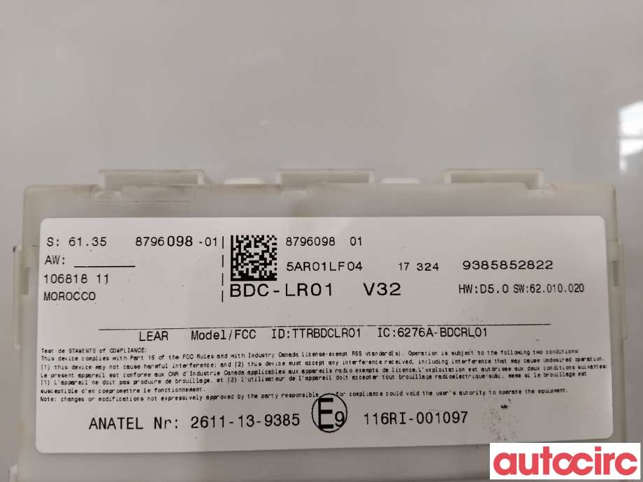 Sikringsboks til BMW i3 2013-2022  (BMW|61355B5D695|8796098|61358796098)