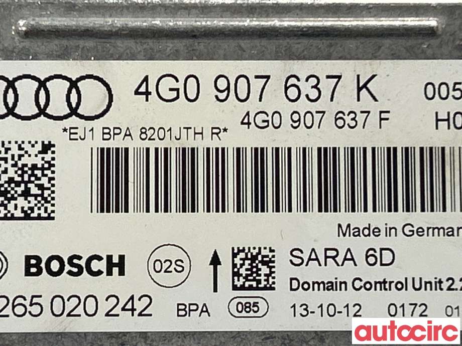 Styreenhet diverse til Audi A6, Allroad 2012-2014 (Type III, Fase 1) (C7) (C7) (AUDI|4G0907637K)
