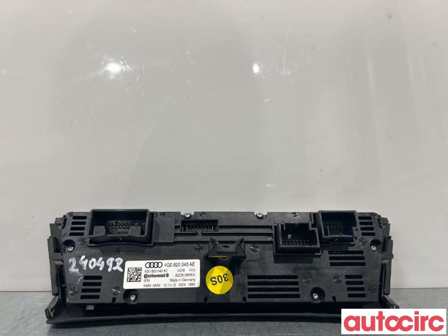 Varmeapparat betjening til Audi A6, Allroad 2012-2014 (Type III, Fase 1) (C7) (C7) (AUDI|4G0820043AE)