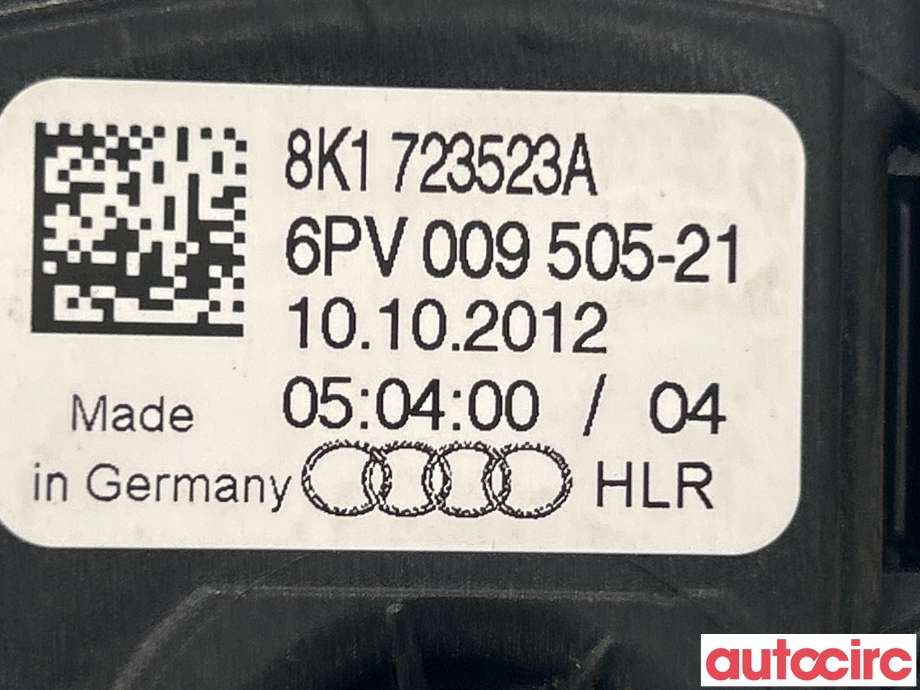 Pedal gass til Audi A6, Allroad 2012-2014 (Type III, Fase 1) (C7) (C7) (AUDI|8K1723523A)