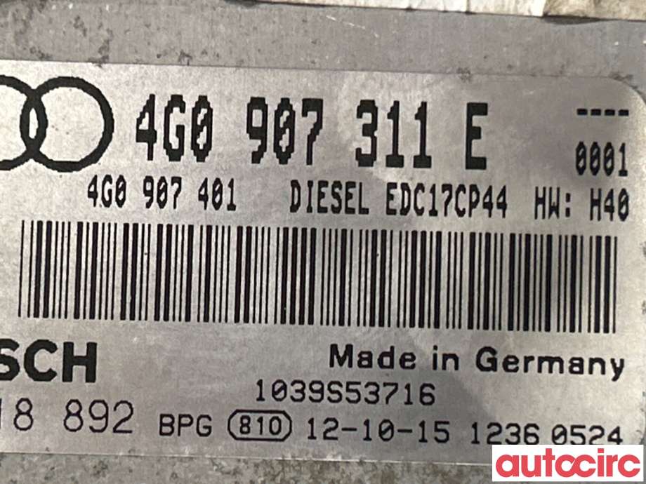 Styreenhet motor til Audi A6, Allroad 2012-2014 (Type III, Fase 1) (C7) (C7) (AUDI|4G0997311)