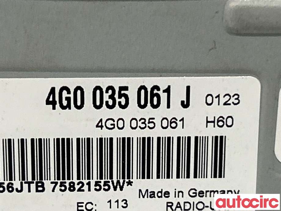 Bilstereo til Audi A6, Allroad 2012-2014 (Type III, Fase 1) (C7) (C7) (AUDI|4G0035061J)