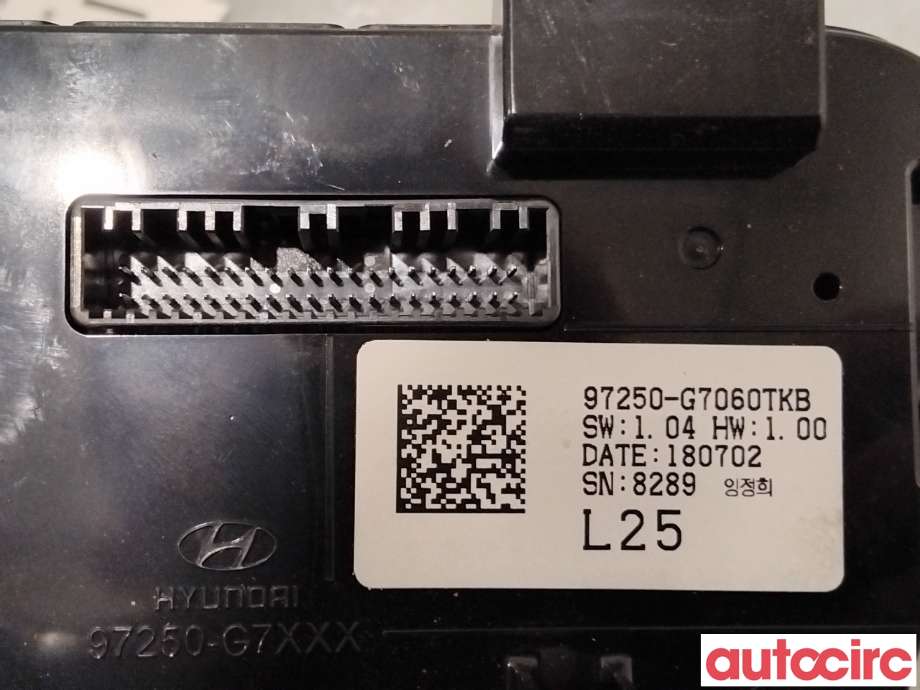 Varmeapparat betjening til Hyundai Ioniq Electric 2019-->> (Fase 2)  (HYUNDAI|97250G7060TKB||97250-G7060TKB)