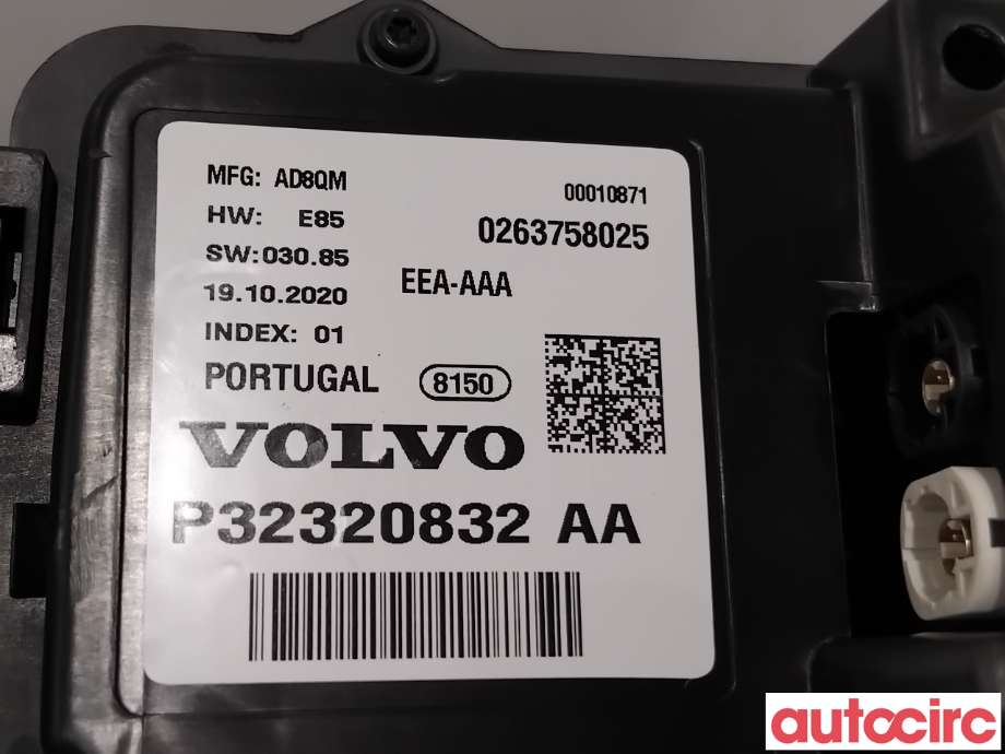 Instrumentpanel til Volvo XC40 2018-2024  (VOLVO|36003414|0263758025|32320832)