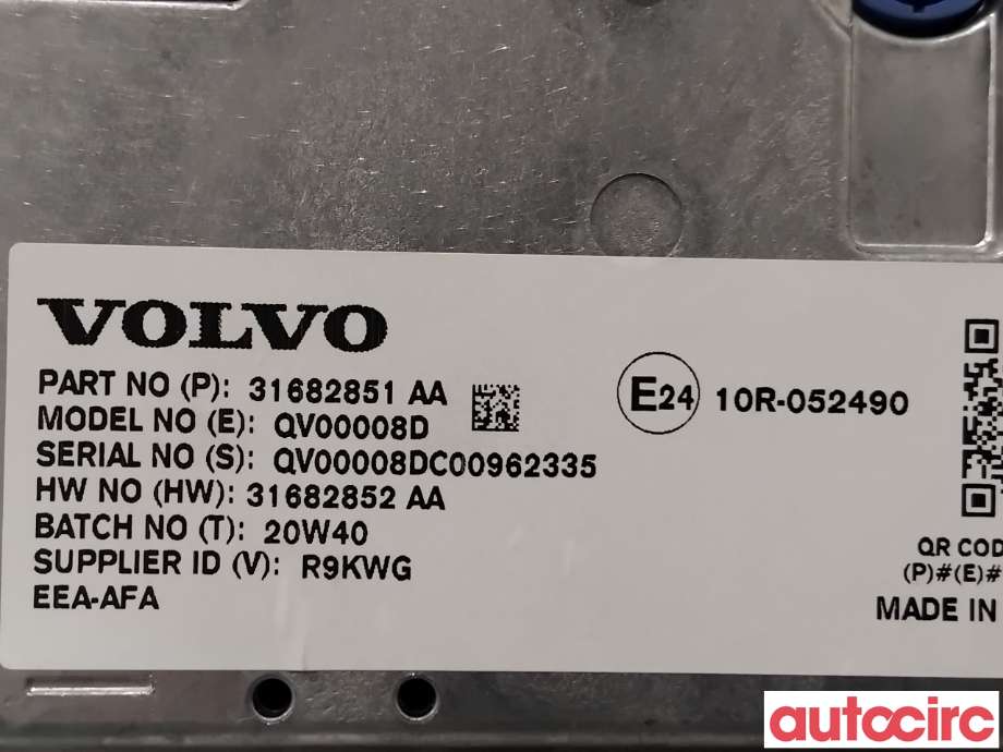 Instrument kjørecomputer til Volvo XC40 2018-2024  (VOLVO|36010873|QV00008D|31682852)