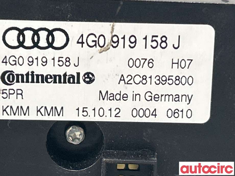 Varmeapparat betjening til Audi A6, Allroad 2012-2014 (Type III, Fase 1) (C7) (C7) (AUDI|4G0820043AE)