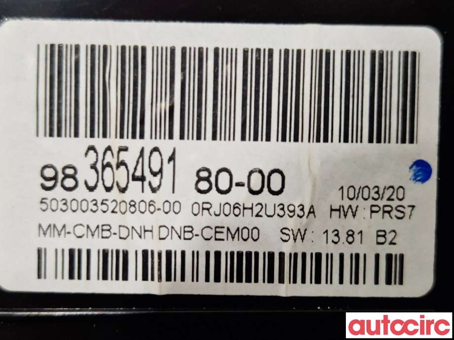 Instrumentpanel til Peugeot 5008 2017-->> (Type II)  (PEUGEOT|9845245180||9836549180)