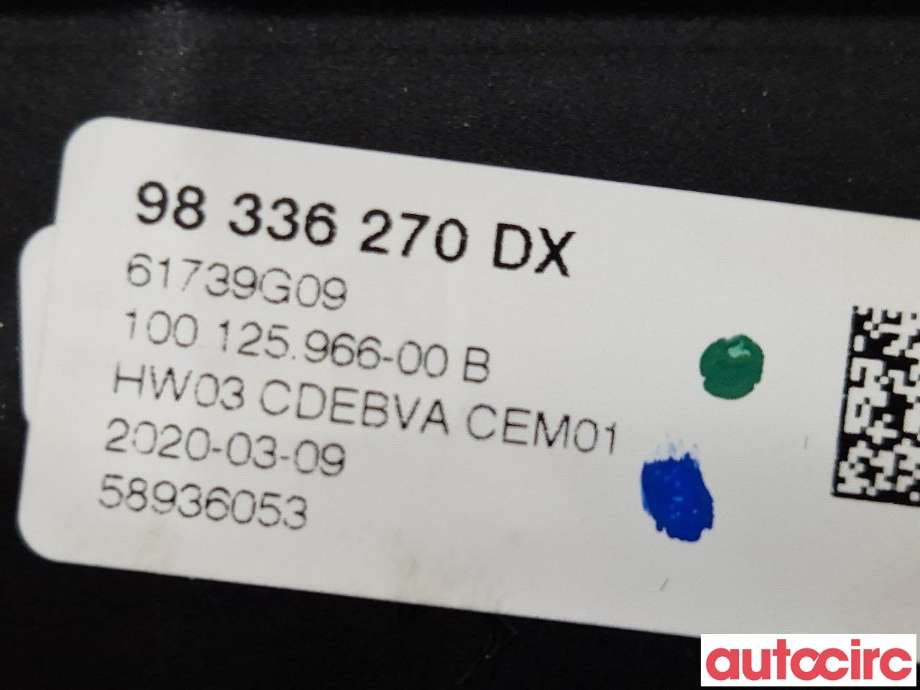 Girstang/girvelger automat til Peugeot 5008 2017-->> (Type II)  (PEUGEOT|1663374180||98336270DX)