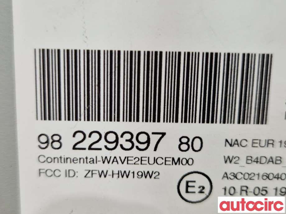 Bilstereo diverse til Peugeot 5008 2017-->> (Type II)  (PEUGEOT|1684714880|9822939780|1636292580)