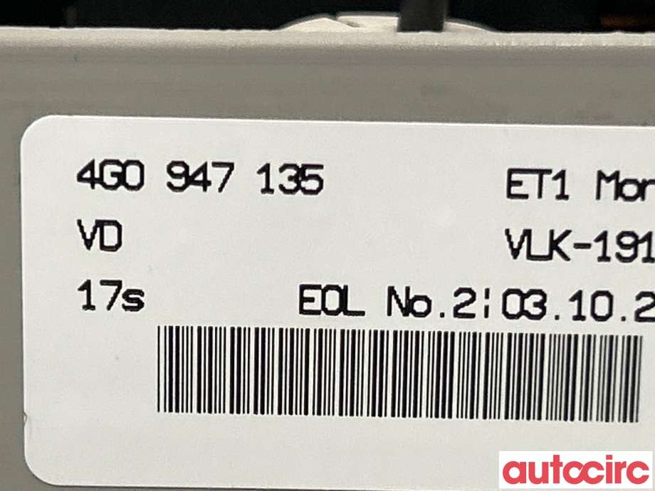 Taklyspanel til Audi A6, Allroad 2012-2014 (Type III, Fase 1) (C7) (C7) (AUDI|4G0947135)