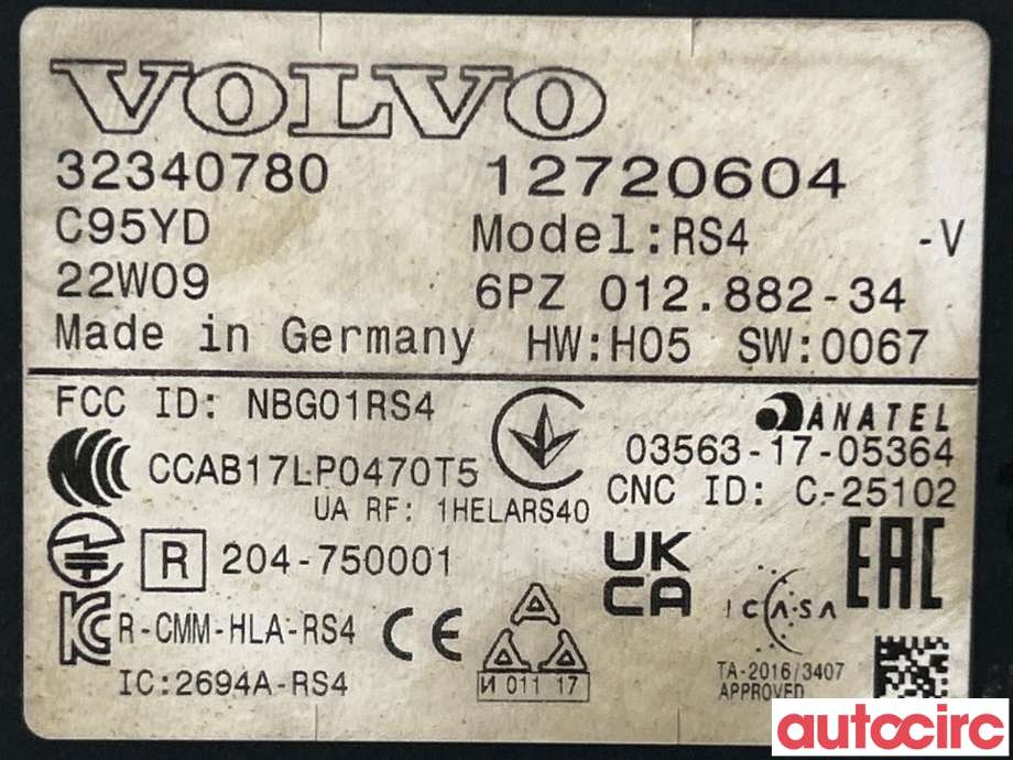 Sensor radar til Volvo XC40 2018-2024  (VOLVO|32340780)