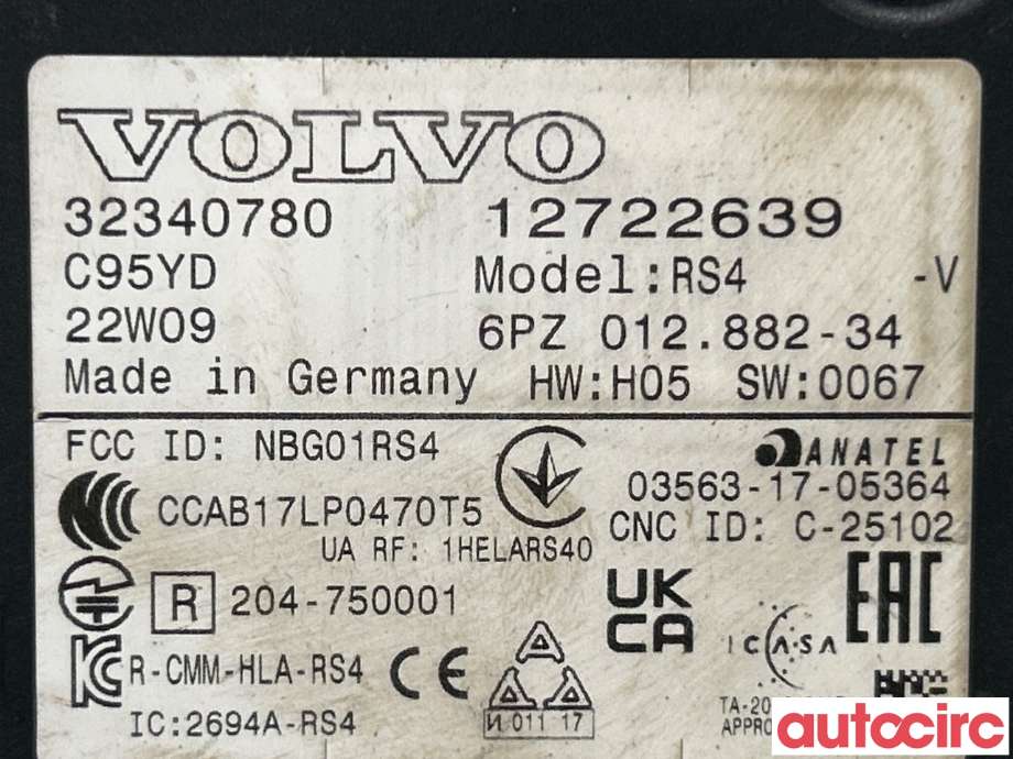 Sensor radar til Volvo XC40 2018-2024  (VOLVO|32340780)