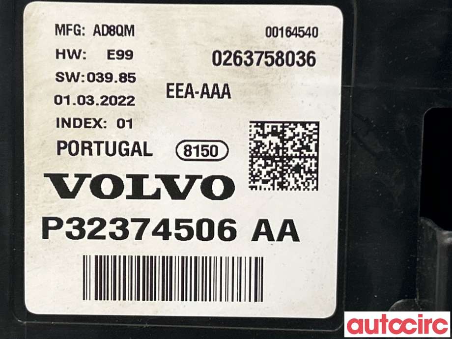Instrumentpanel til Volvo XC40 2018-2024 (VOLVO|36010422)