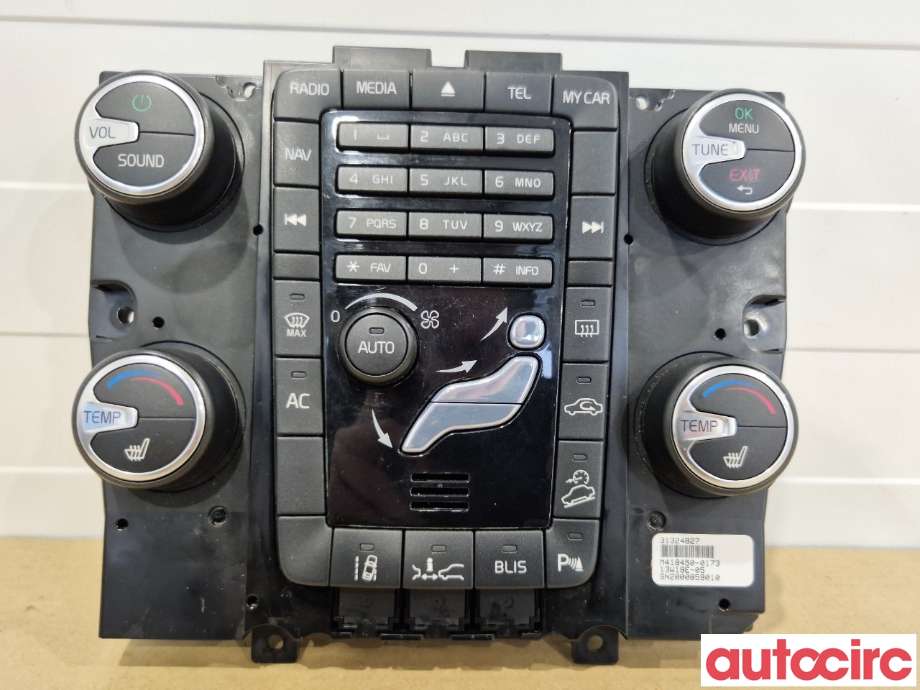 Varmeapparat betjening til Volvo XC70, 2014-2016 (Type II, Fase 2)  (VOLVO|31398065)