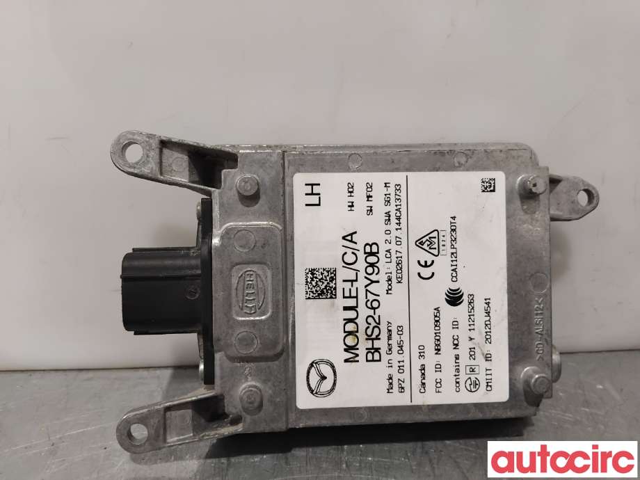Sensor radar til Mazda 3 2013-2016 (Type III, Fase 1)  (MAZDA|BHS2-67-Y90F|6PZ011045-03|BHS2-67Y90B)