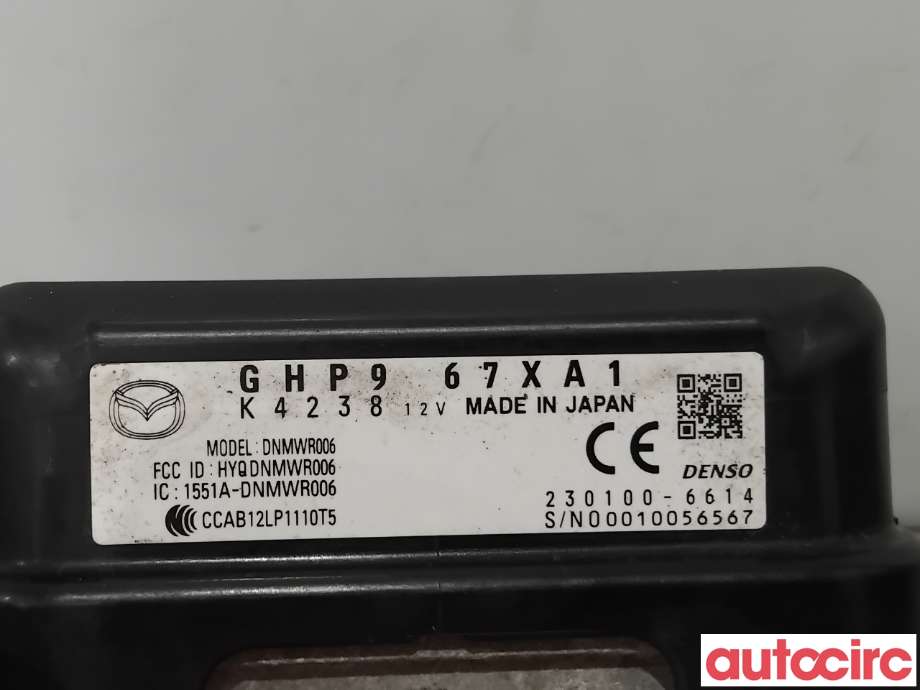 Sensor radar til Mazda 3 2013-2016 (Type III, Fase 1)  (MAZDA|GHP9-67-XA1F|230100-6614|GHP967XA1)