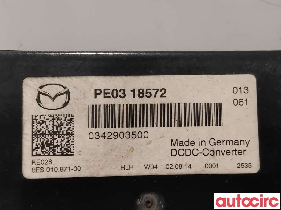 Styreenhet diverse til Mazda 3 2013-2016 (Type III, Fase 1)  (MAZDA|P5E1-18-572|8ES010871-00|PE03-18572)