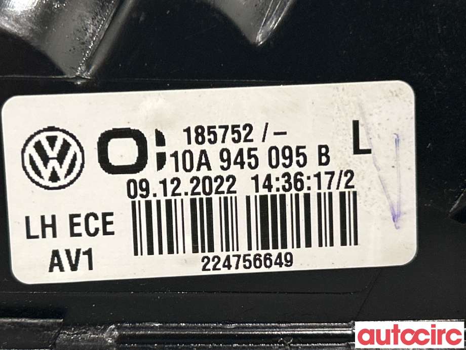 Baklykt venstre til VW ID.3 2020-->>  (VOLKSWAGEN|10A945095B)