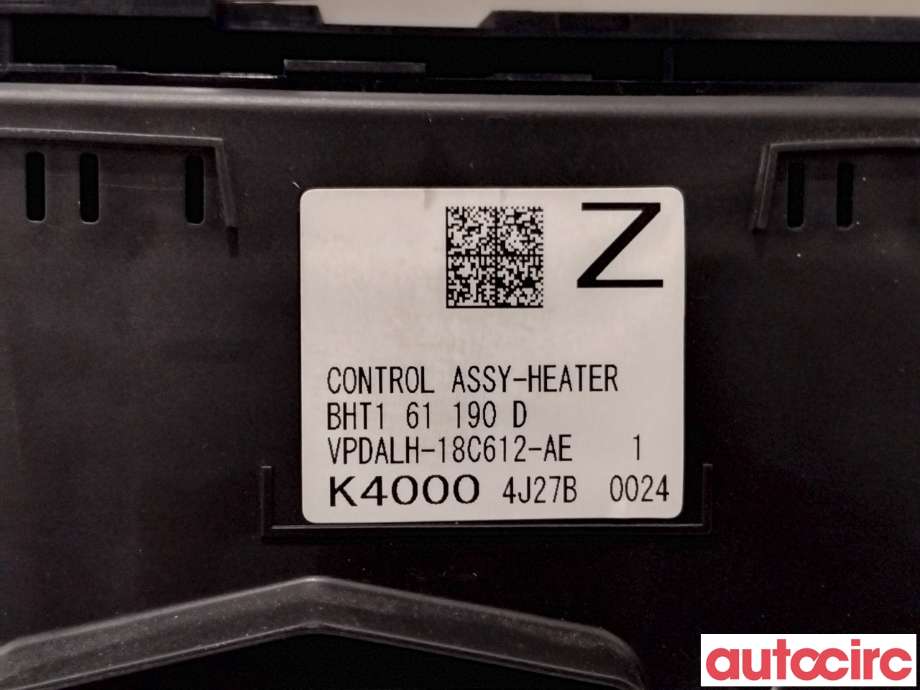 Varmeapparat betjening til Mazda 3 2013-2016 (Type III, Fase 1)  (MAZDA|BHT1-61-190F|VPDALH-18C612-AE|BHT161190D)