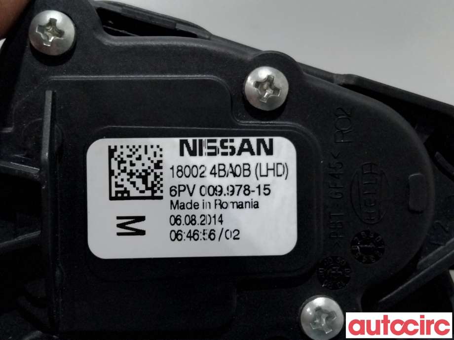 Pedal gass til Nissan Qashqai 2014-2021 (Type II)  (NISSAN|180024BA0B|6PV009978-15|180024BA1B)