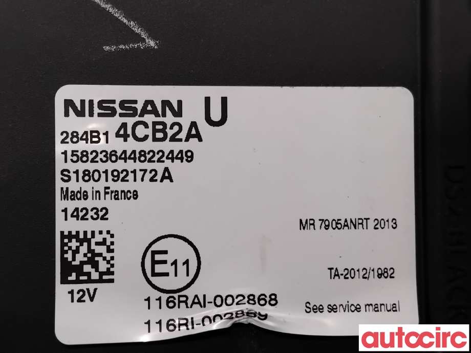 Styreenhet xenon/ballast til Nissan Qashqai 2014-2021 (Type II)  (NISSAN|284B14CB2A|S180192172A|284B14CB5A)