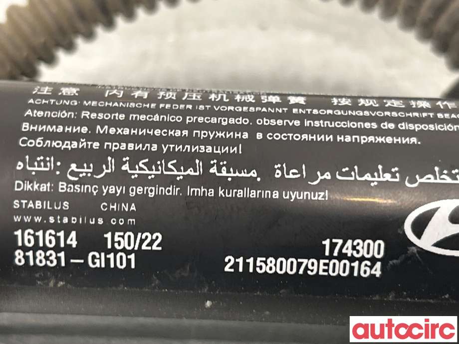 Baklukedemper til Hyundai Ioniq 5 2021-->>  (HYUNDAI|81831GI101||81831-GI101)