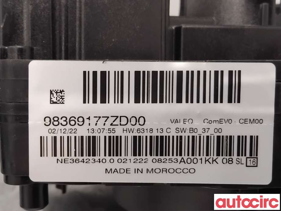 Bryter combi til Peugeot 2008 2019-->> (Type II) (PEUGEOT|98369177ZD|)