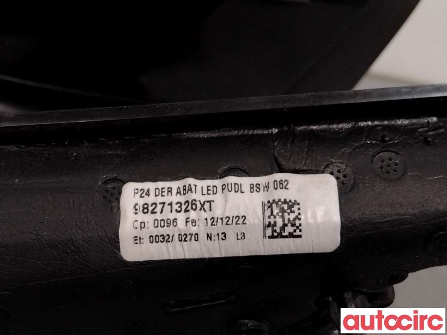 Speil høyre til Peugeot 2008 2019-->> (Type II)  (PEUGEOT|98271326XT|)
