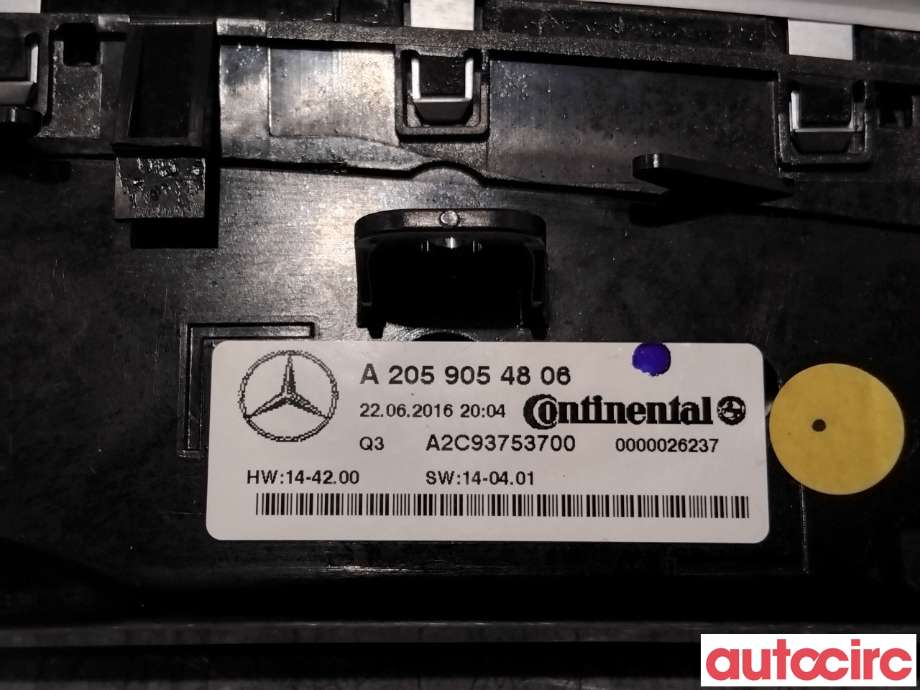 Varmeapparat betjening til Mercedes GLC 2015-2022 (X253) (X253) (MERCEDES|A2059058913|A2C93753700|A2059054315)