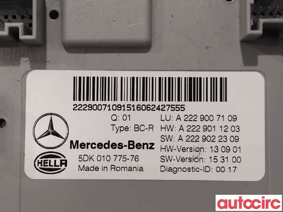 Styreenhet diverse til Mercedes GLC 2015-2022 (X253) (X253) (MERCEDES|A2229007109|5DK010775-76|A2229006014)