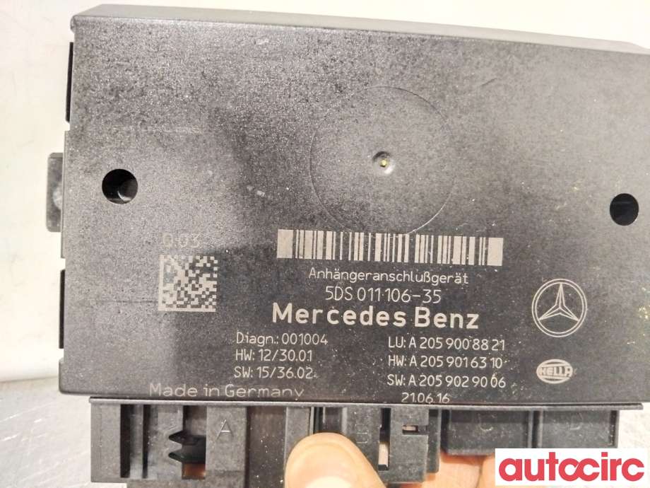 Styreenhet hengerfeste til Mercedes GLC 2015-2022 (X253) (X253) (MERCEDES|A2059008821|5DS011106-35|A2059006828)