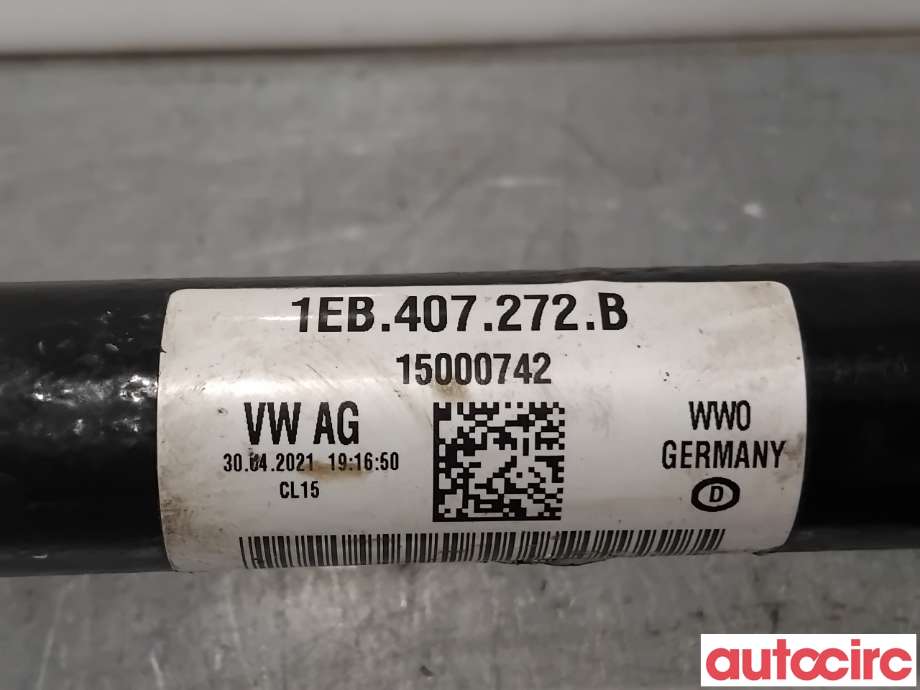 Drivaksel høyre foran, elbil til VW ID.4 2020-->>  (VOLKSWAGEN|1EB407272B|)