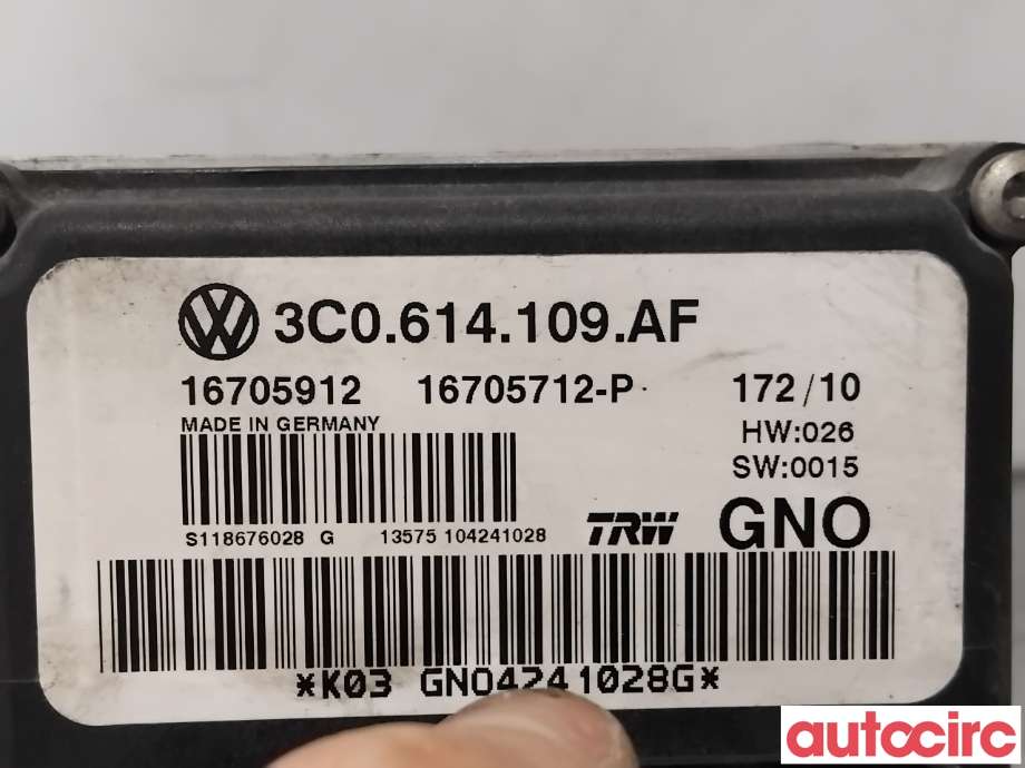 ABS sentral til VW Passat 2005-2010 (B6) (B6) (VOLKSWAGEN|3C0614109AF|16705712-P)