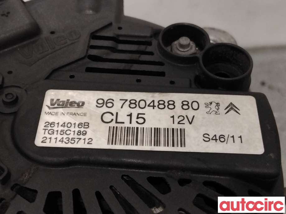 Dynamo til Citroën Berlingo 2008-2015 (Type II, Fase 1)  (CITROEN|1606859180|TG15C189|9678048880)