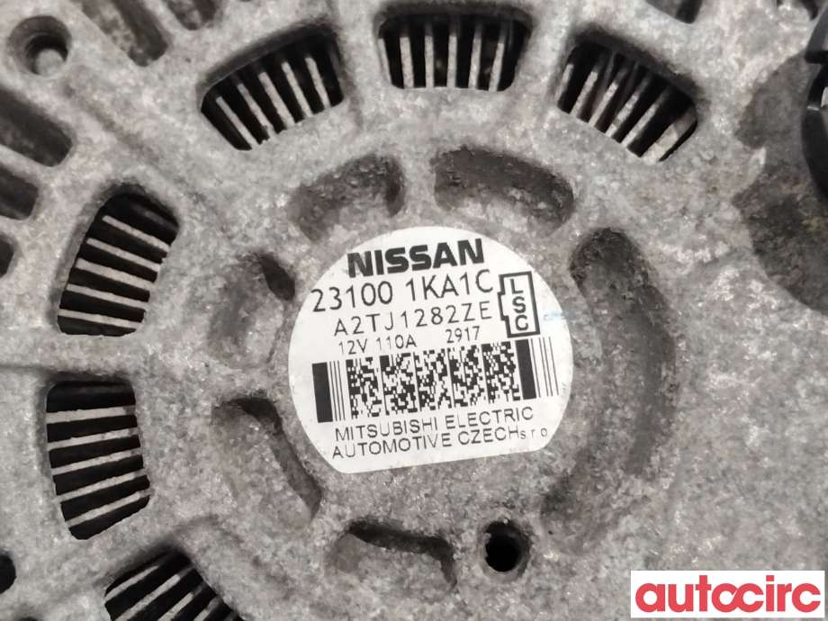 Dynamo til Nissan Qashqai 2010-2014 (Type I, Fase 2)  (NISSAN|231001KA1C|A2TJ1282ZE)