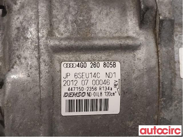 Aircondition kompressor til Audi A6, Allroad 2012-2014 (Type III, Fase 1) (C7) (C7) (AUDI|4G0260805B|447150-2356)
