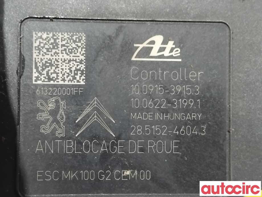 ABS sentral til Peugeot 208 2012-2019 (Type I)  (PEUGEOT|1680934880|285152-46043|9806274280)