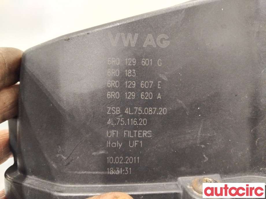 Luftfilterboks til VW Polo 2009-2014 (Type V, Fase 1)  (VOLKSWAGEN|6R0129607F||6R0129601G)