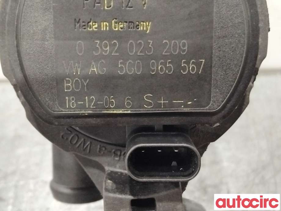 Sirkulasjonspumpe til VW Passat 2015-2019 (Fase 1) (B8) (B8) (VOLKSWAGEN|2Q0965567A|0392023209|5G0965567)