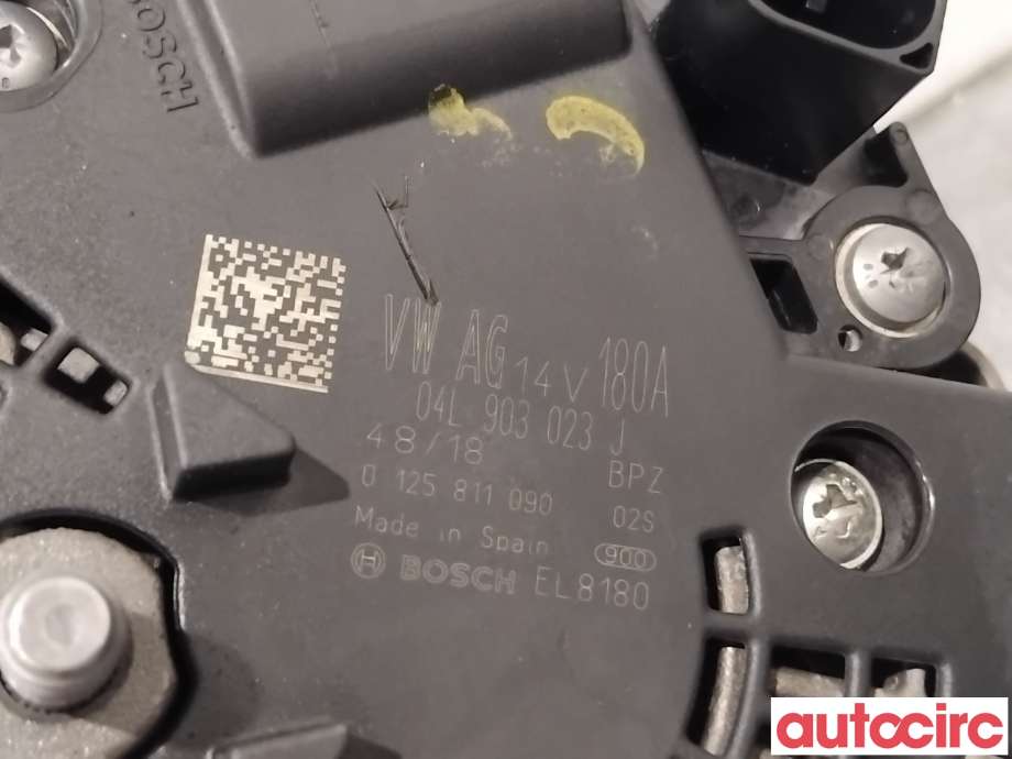 Dynamo til VW Passat 2015-2019 (Fase 1) (B8) (B8) (VOLKSWAGEN|04L903023JX|0125811090|04L903021JX)
