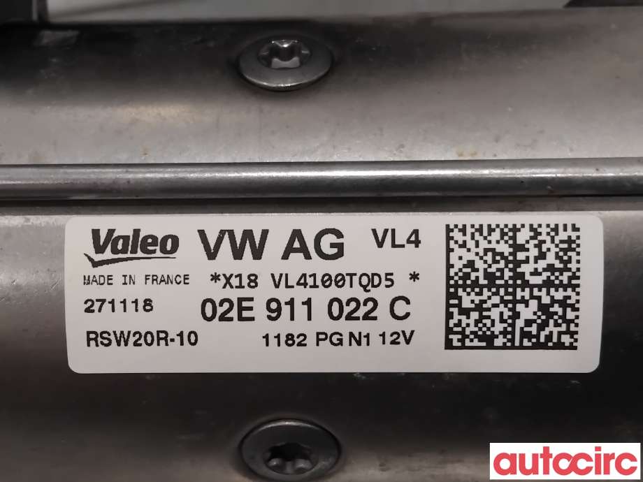 Starter diesel til VW Passat 2015-2019 (Fase 1) (B8) (B8) (VOLKSWAGEN|02E911022CX|RSW20R-10|02E911022C)